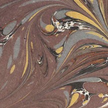 Brown Swirl Hand Marbled Paper ~ Rossi Italy